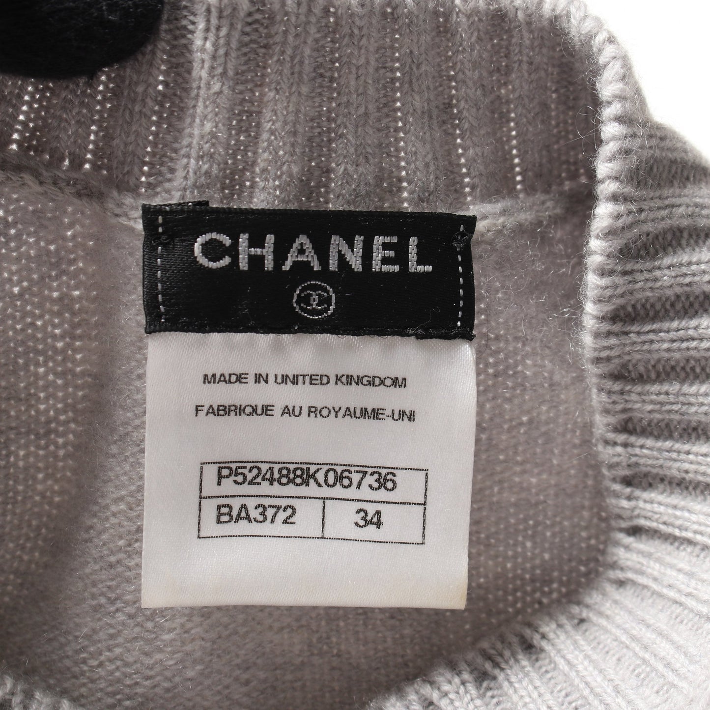 ココマーク ターンロック カーディガン クルーネック カシミヤ グレー シャネル トップス CHANEL