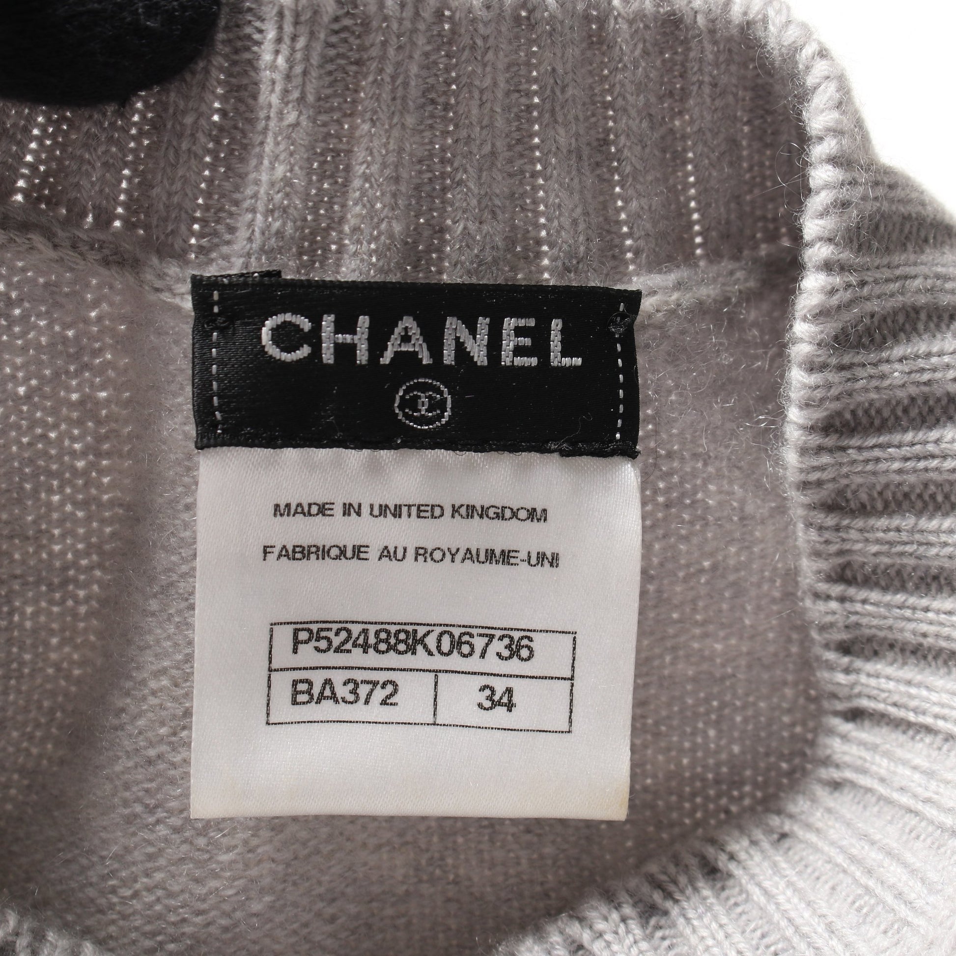 ココマーク ターンロック カーディガン クルーネック カシミヤ グレー シャネル トップス CHANEL