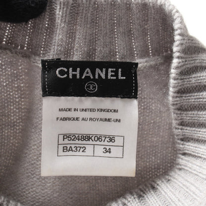 ココマーク ターンロック カーディガン クルーネック カシミヤ グレー シャネル トップス CHANEL