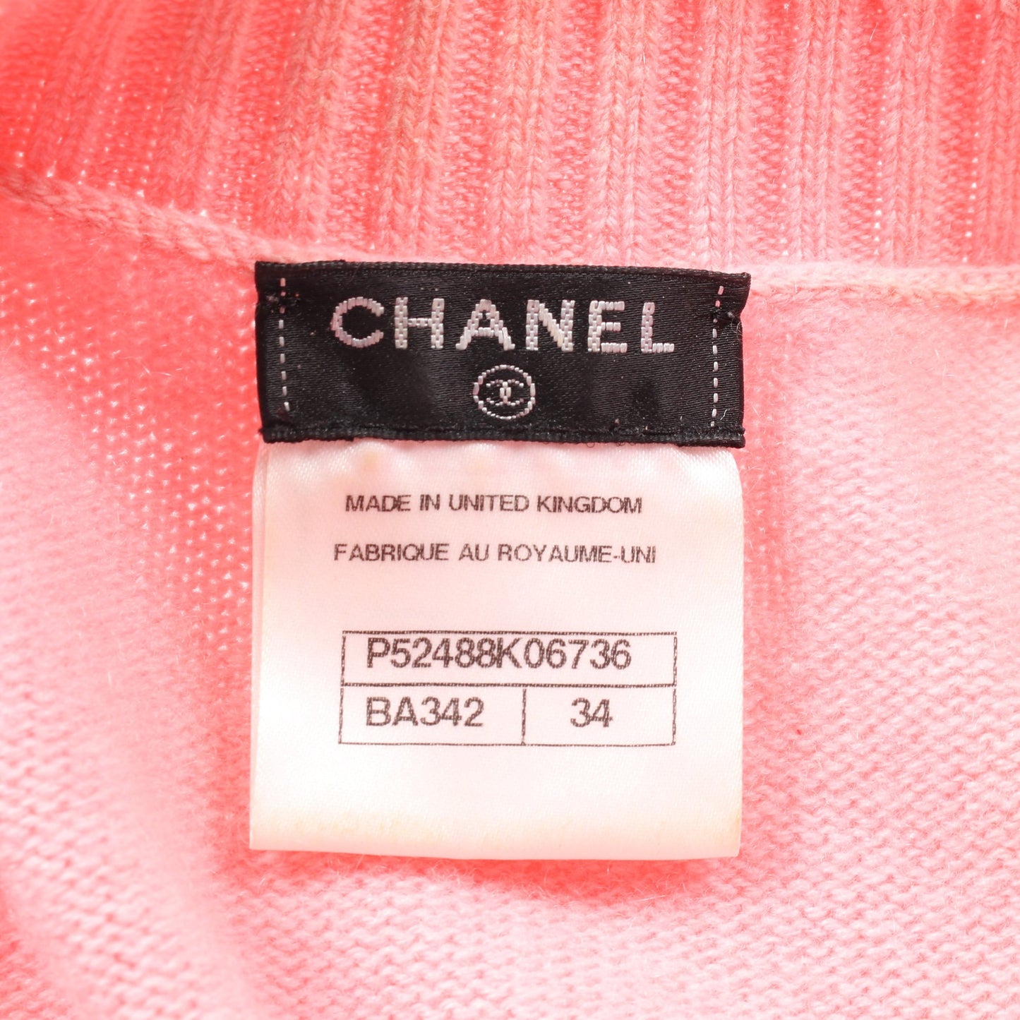 ココマーク ターンロック カーディガン クルーネック カシミヤ ピンク シャネル トップス CHANEL