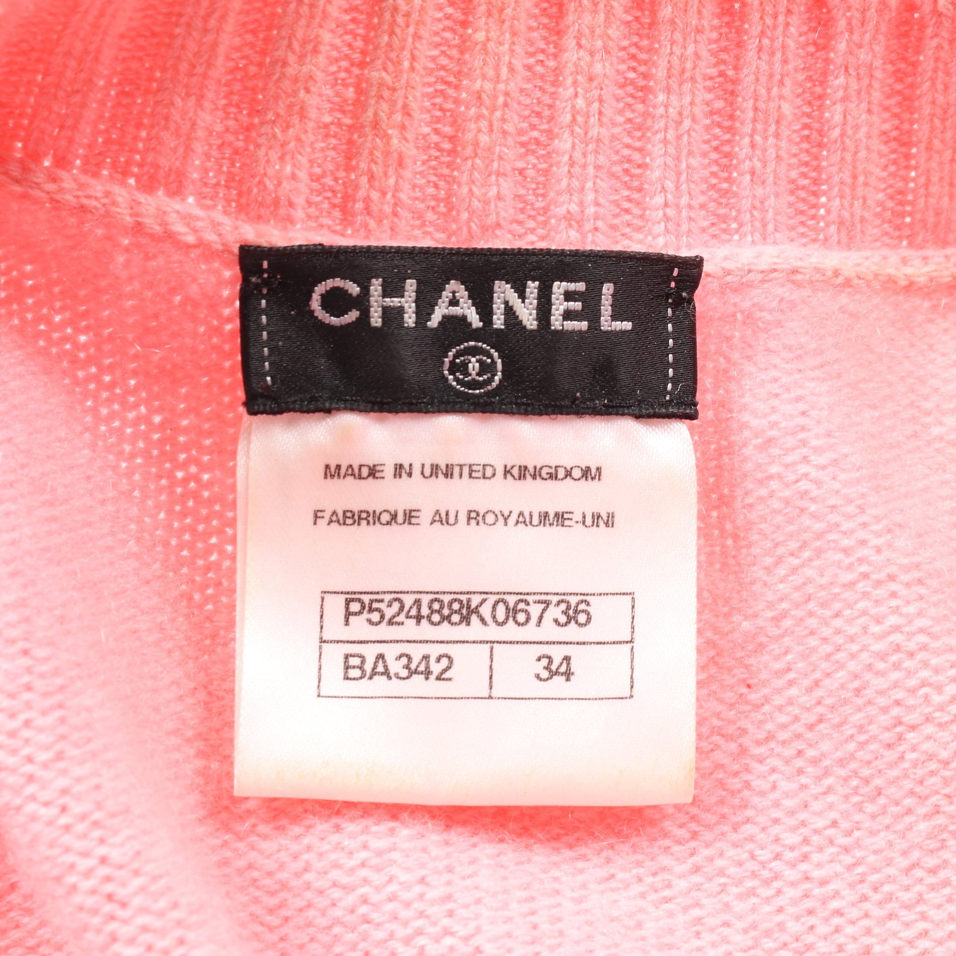 ココマーク ターンロック カーディガン クルーネック カシミヤ ピンク シャネル トップス CHANEL