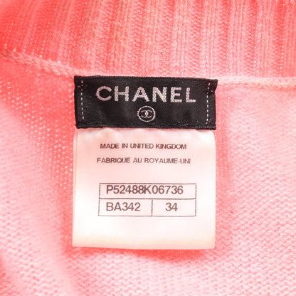 ココマーク ターンロック カーディガン クルーネック カシミヤ ピンク シャネル トップス CHANEL