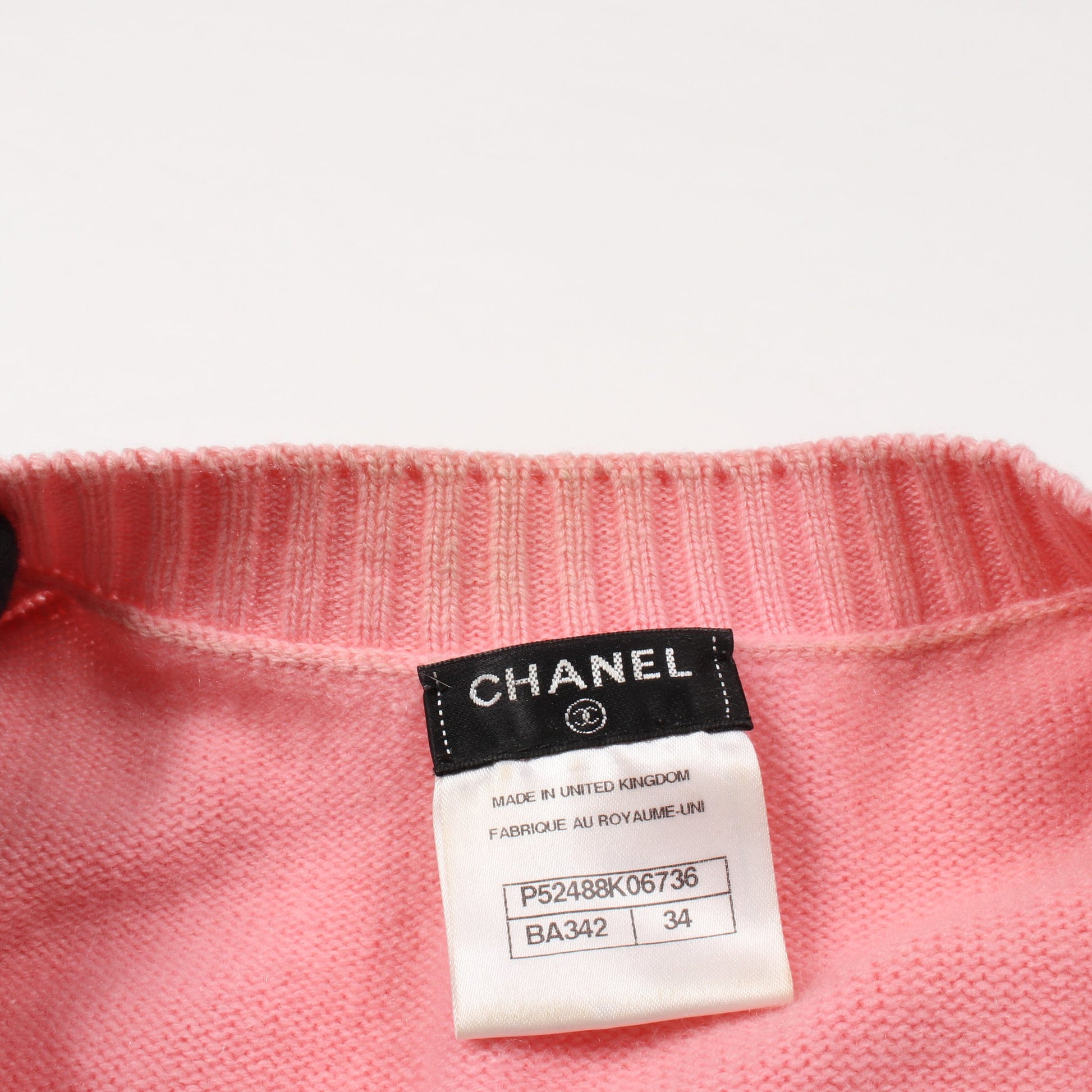 ココマーク ターンロック カーディガン クルーネック カシミヤ ピンク シャネル トップス CHANEL