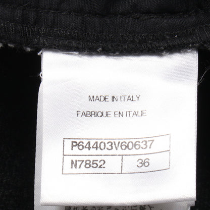 ワイド デニムパンツ ライオンボタン コットン グレー シャネル ボトムス CHANEL
