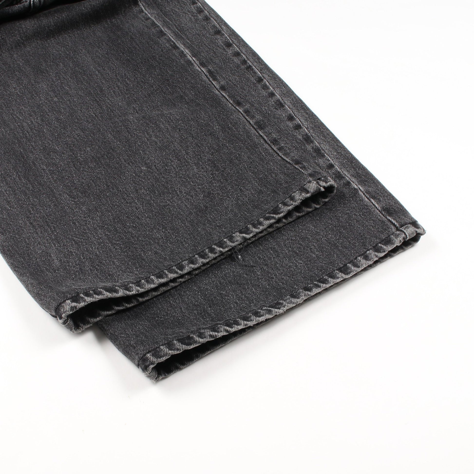 ワイド デニムパンツ ライオンボタン コットン グレー シャネル – RECLO 