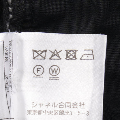 ワイド デニムパンツ ライオンボタン コットン グレー シャネル ボトムス CHANEL