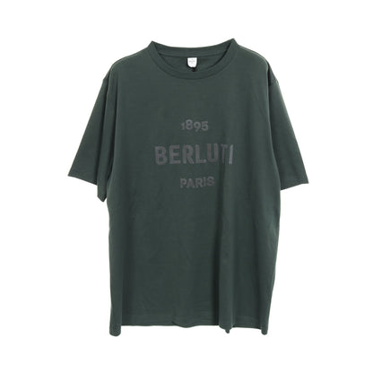 Tシャツ クルーネック 半袖 コットン ダークグリーン ベルルッティ トップス Berluti