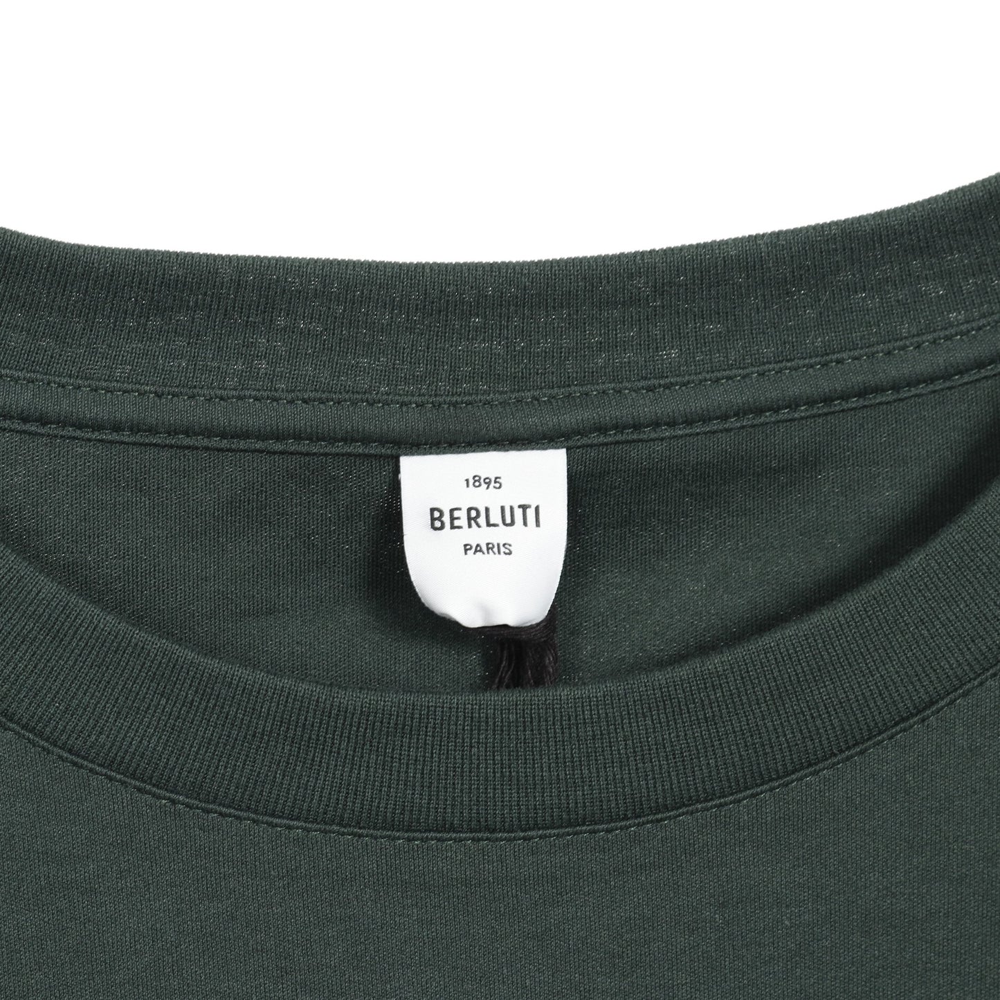 Tシャツ クルーネック 半袖 コットン ダークグリーン ベルルッティ トップス Berluti