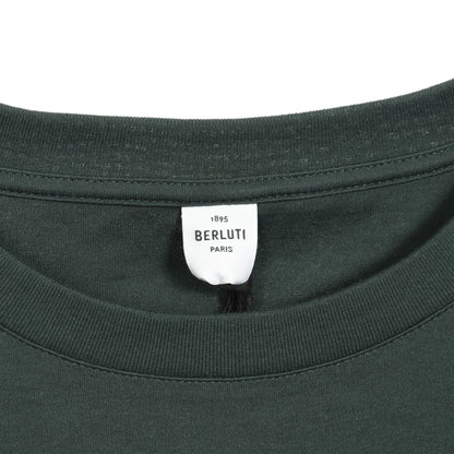 Tシャツ クルーネック 半袖 コットン ダークグリーン ベルルッティ トップス Berluti