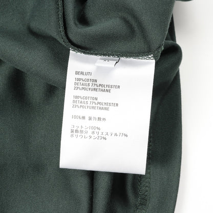 Tシャツ クルーネック 半袖 コットン ダークグリーン ベルルッティ トップス Berluti