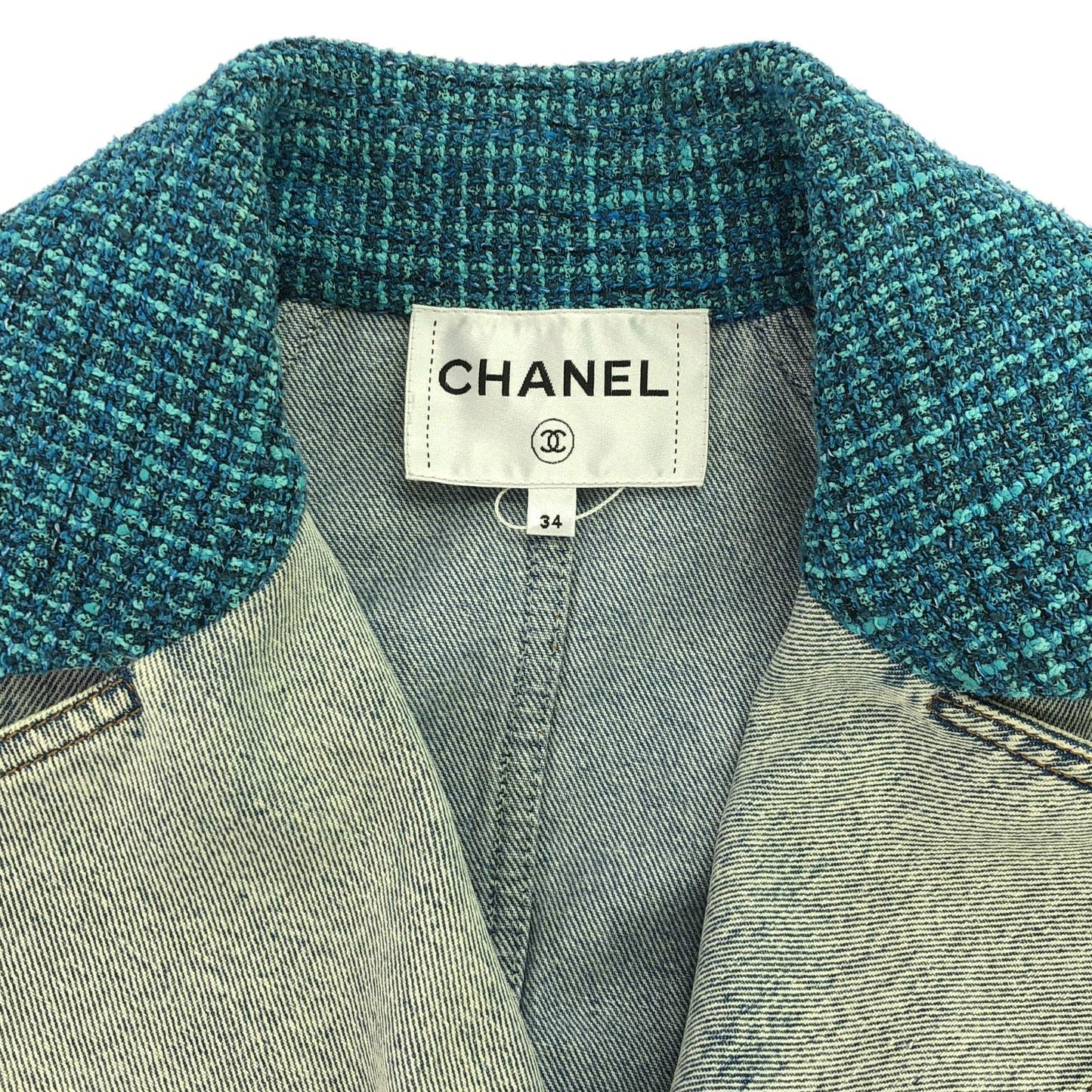 シャネル デニムトレンチコート コート デニム ブルー シャネル アウター CHANEL