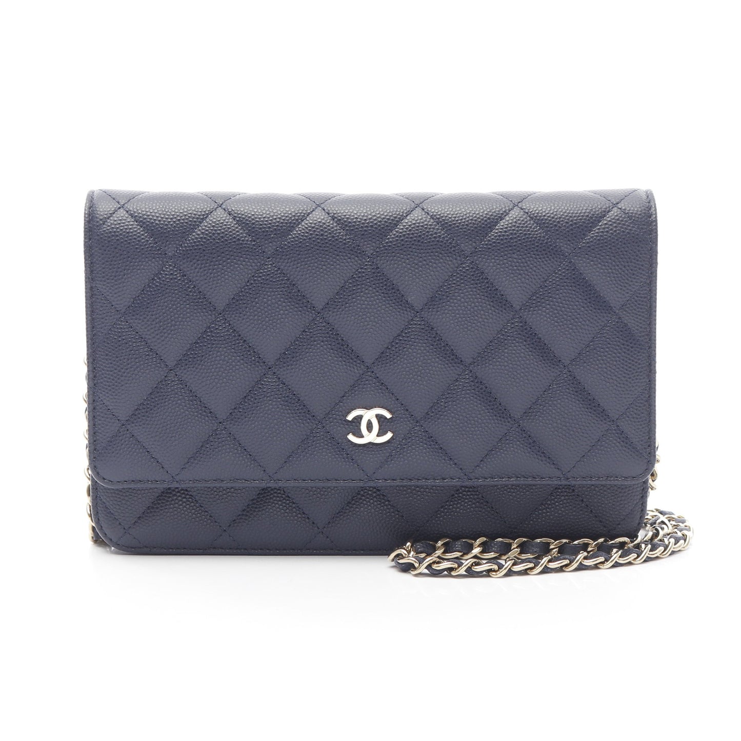 マトラッセ チェーンウォレット キャビアスキン ダークネイビー ゴールド金具 シャネル バッグ CHANEL
