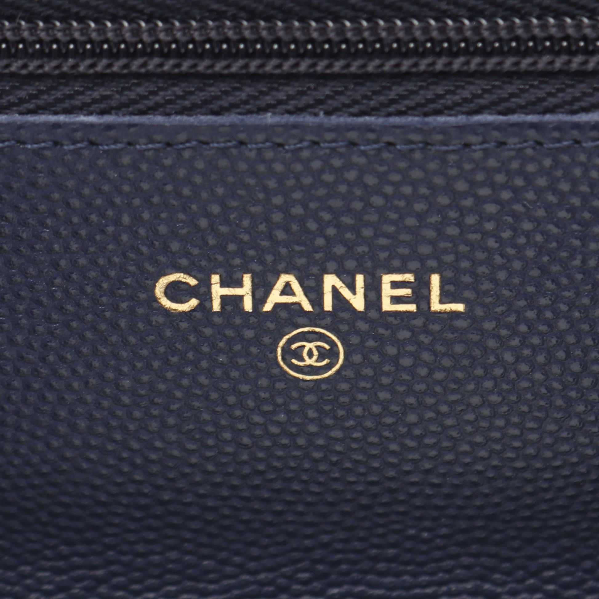 マトラッセ チェーンウォレット キャビアスキン ダークネイビー ゴールド金具 シャネル バッグ CHANEL