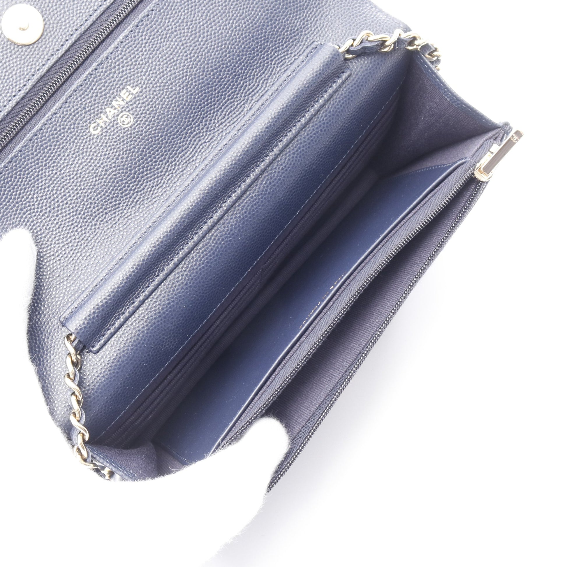 マトラッセ チェーンウォレット キャビアスキン ダークネイビー ゴールド金具 シャネル バッグ CHANEL