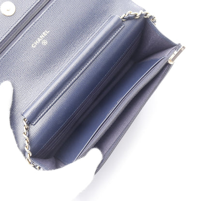 マトラッセ チェーンウォレット キャビアスキン ダークネイビー ゴールド金具 シャネル バッグ CHANEL