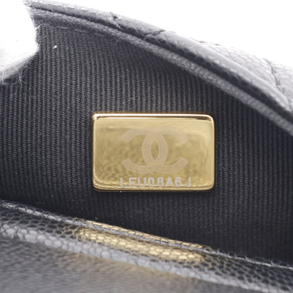 マトラッセ バックパック リュックサック キャビアスキン ブラック ゴールド金具 シャネル バッグ CHANEL