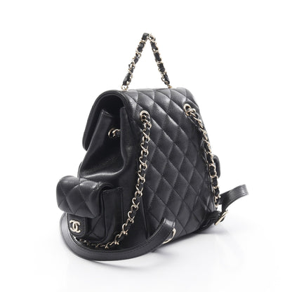 マトラッセ バックパック リュックサック キャビアスキン ブラック ゴールド金具 シャネル バッグ CHANEL