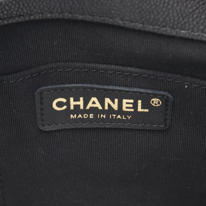 マトラッセ バックパック リュックサック キャビアスキン ブラック ゴールド金具 シャネル バッグ CHANEL