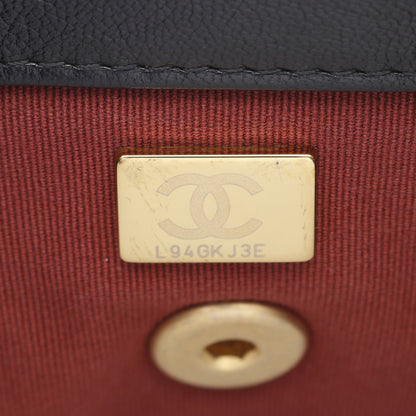 マトラッセ チェーンショルダーバッグ ラムスキン ブラック ゴールド金具 シャネル バッグ CHANEL