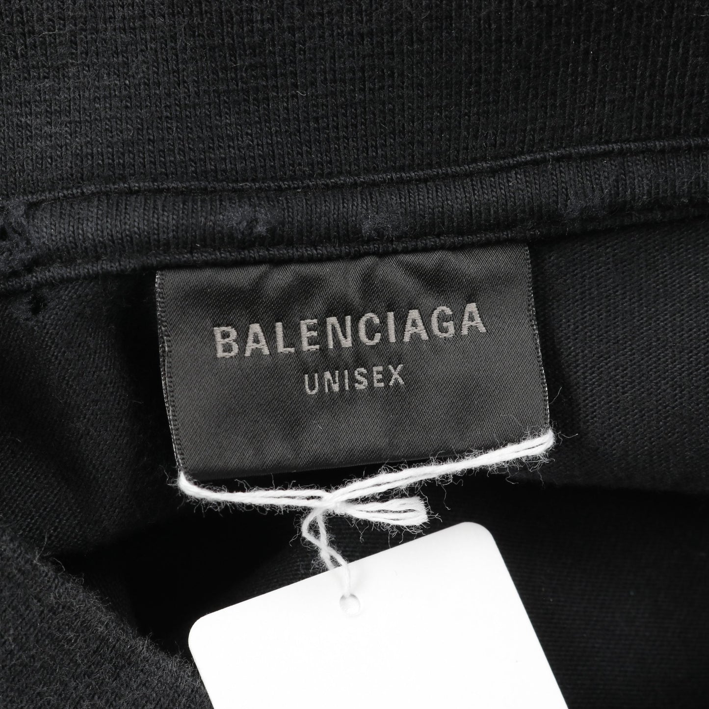 カレッジロゴ Tシャツ クルーネック 半袖 コットン ブラック グレー ユーズド加工 バレンシアガ トップス BALENCIAGA