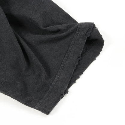 カレッジロゴ Tシャツ クルーネック 半袖 コットン ブラック グレー ユーズド加工 バレンシアガ トップス BALENCIAGA