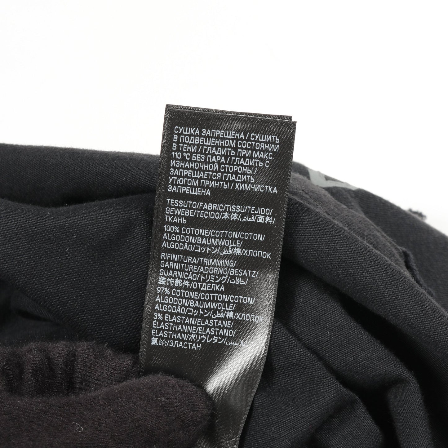 カレッジロゴ Tシャツ クルーネック 半袖 コットン ブラック グレー ユーズド加工 バレンシアガ トップス BALENCIAGA