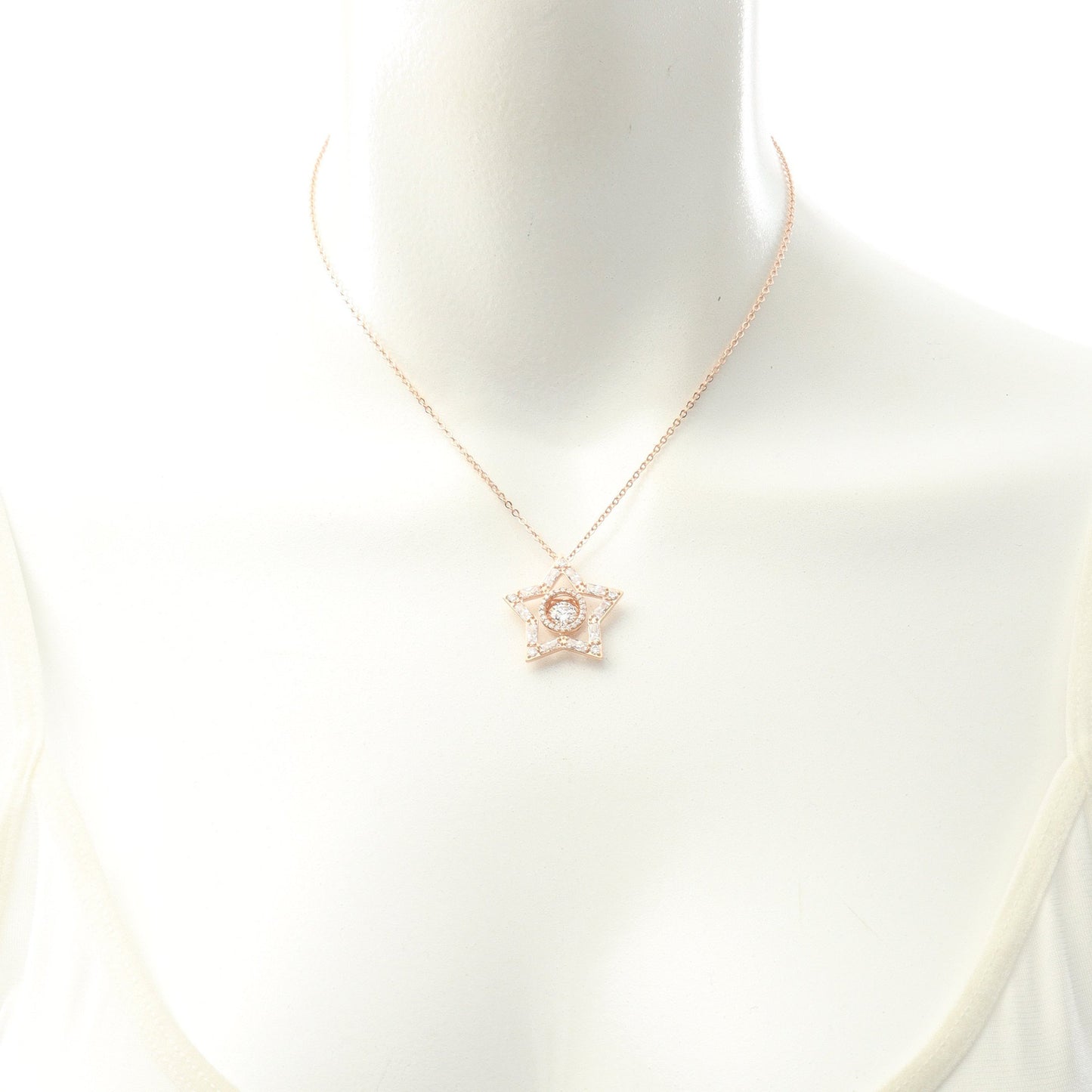 Stellaセット ピアス ネックレス GP ラインストーン ゴールド クリア 2点セット スワロフスキー アクセサリー SWAROVSKI