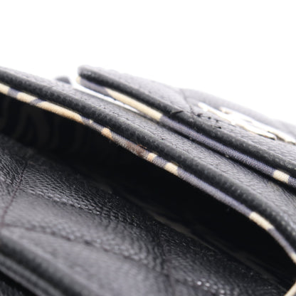 マトラッセ フォンショルダー チェーンショルダーバッグ キャビアスキン ブラック シルバー金具 シャネル バッグ CHANEL