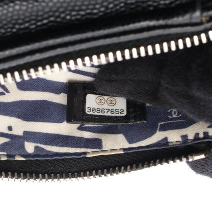 マトラッセ フォンショルダー チェーンショルダーバッグ キャビアスキン ブラック シルバー金具 シャネル バッグ CHANEL