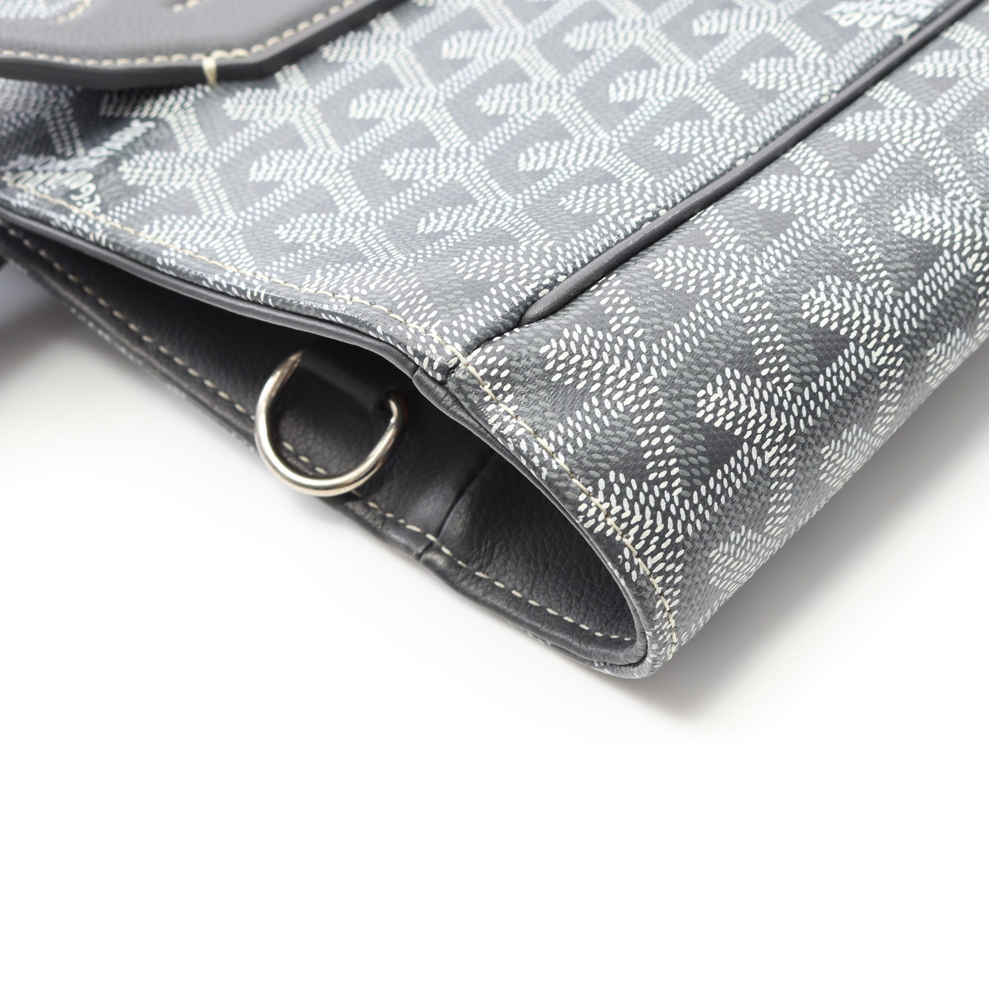 サック ヴォルテール ハンドバッグ トートバッグ コーティングキャンバス レザー グレー ホワイト ゴヤール バッグ GOYARD