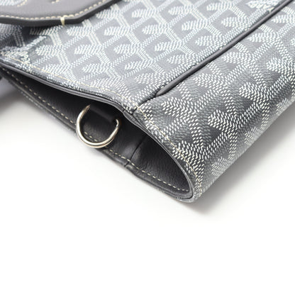 サック ヴォルテール ハンドバッグ トートバッグ コーティングキャンバス レザー グレー ホワイト ゴヤール バッグ GOYARD