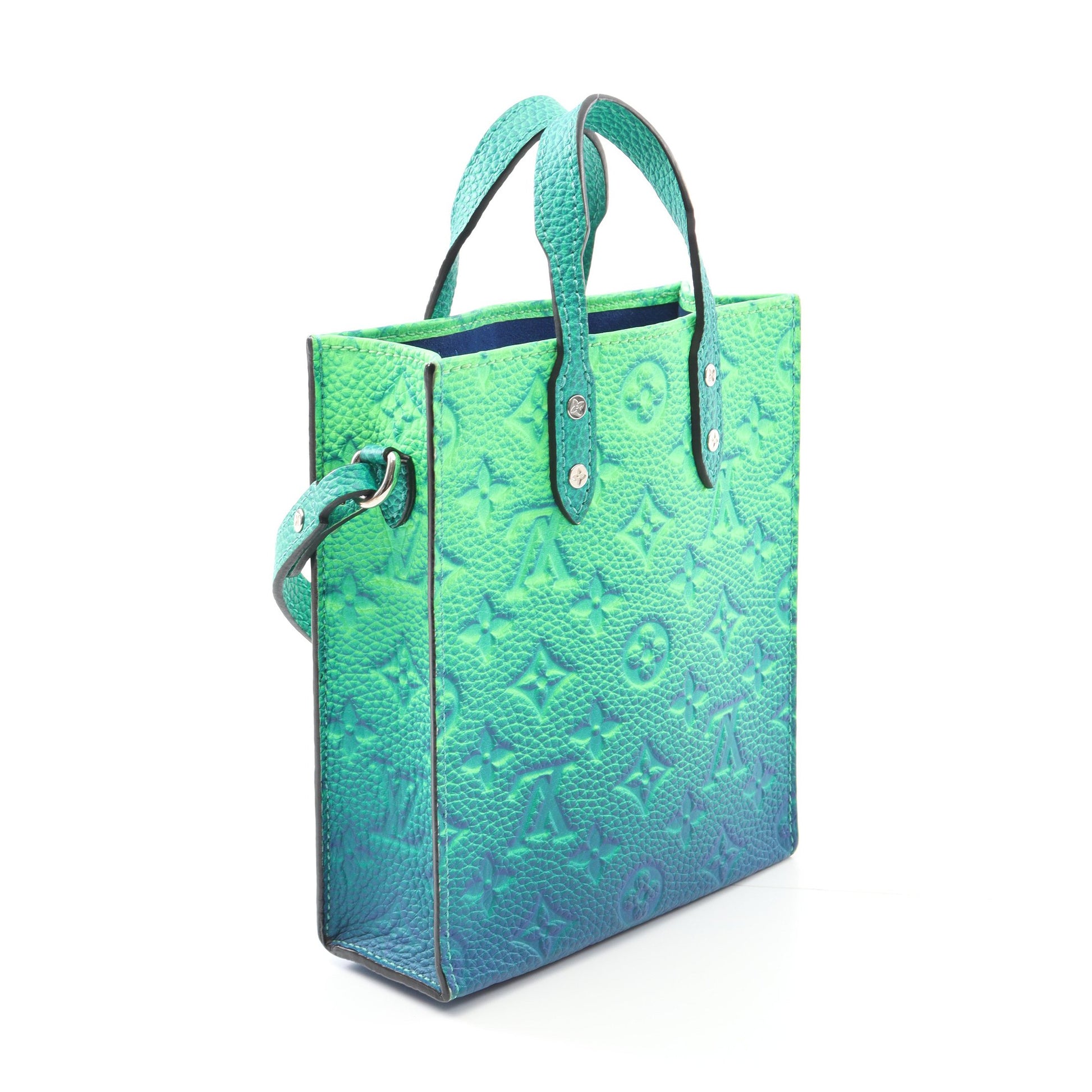 サックプラ XS トリヨンイリュージョン ハンドバッグ レザー イエローグリーン ブルー ネオンカラー 2WAY ルイヴィトン バッグ LOUIS VUITTON