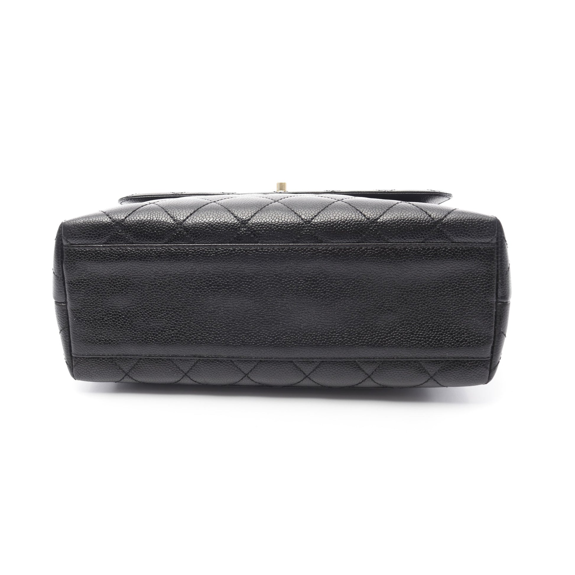 マトラッセ ハンドバッグ キャビアスキン ブラック ゴールド金具 シャネル バッグ CHANEL
