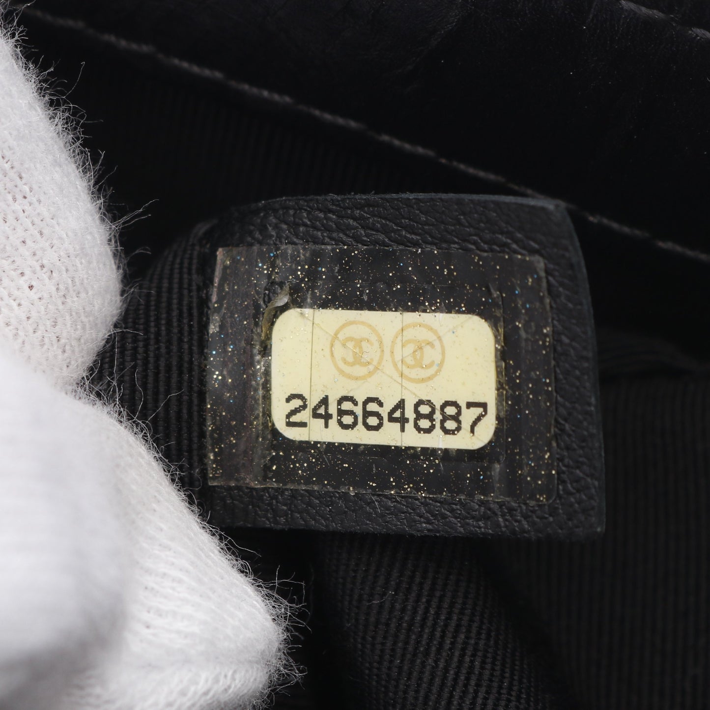 ボーイシャネル シェブロン Vステッチ チェーンショルダーバッグ レザー ブラック シルバー金具 シャネル バッグ CHANEL
