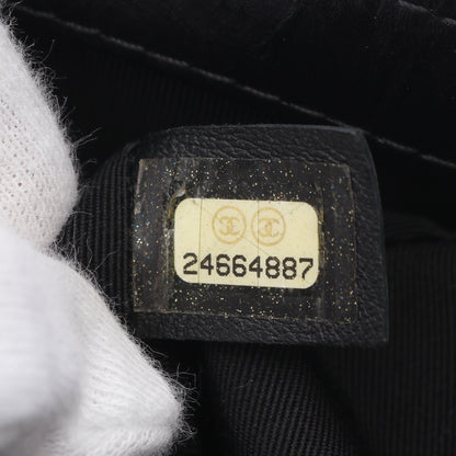 ボーイシャネル シェブロン Vステッチ チェーンショルダーバッグ レザー ブラック シルバー金具 シャネル バッグ CHANEL