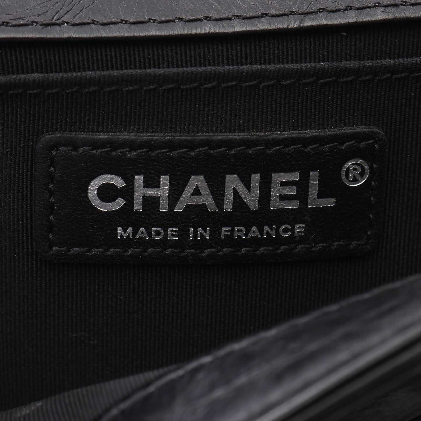 ボーイシャネル シェブロン Vステッチ チェーンショルダーバッグ レザー ブラック シルバー金具 シャネル バッグ CHANEL