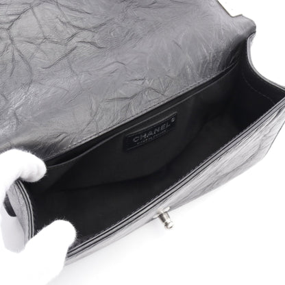 ボーイシャネル シェブロン Vステッチ チェーンショルダーバッグ レザー ブラック シルバー金具 シャネル バッグ CHANEL