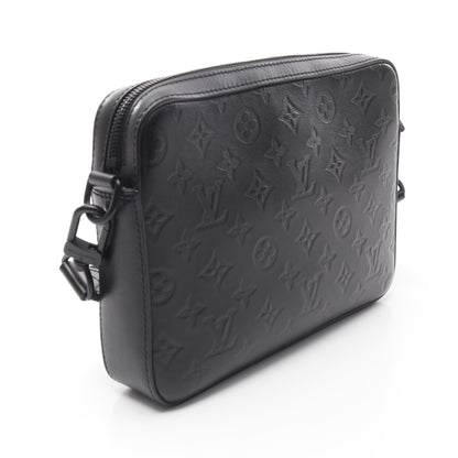 デュオ メッセンジャー モノグラムシャドウ ノワール ショルダーバッグ レザー ブラック ルイヴィトン バッグ LOUIS VUITTON