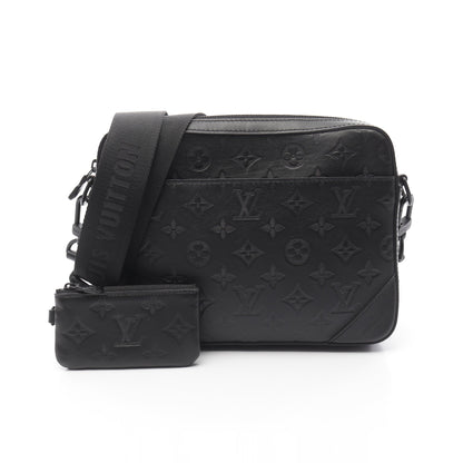 デュオ メッセンジャー モノグラムシャドウ ノワール ショルダーバッグ レザー ブラック ルイヴィトン バッグ LOUIS VUITTON