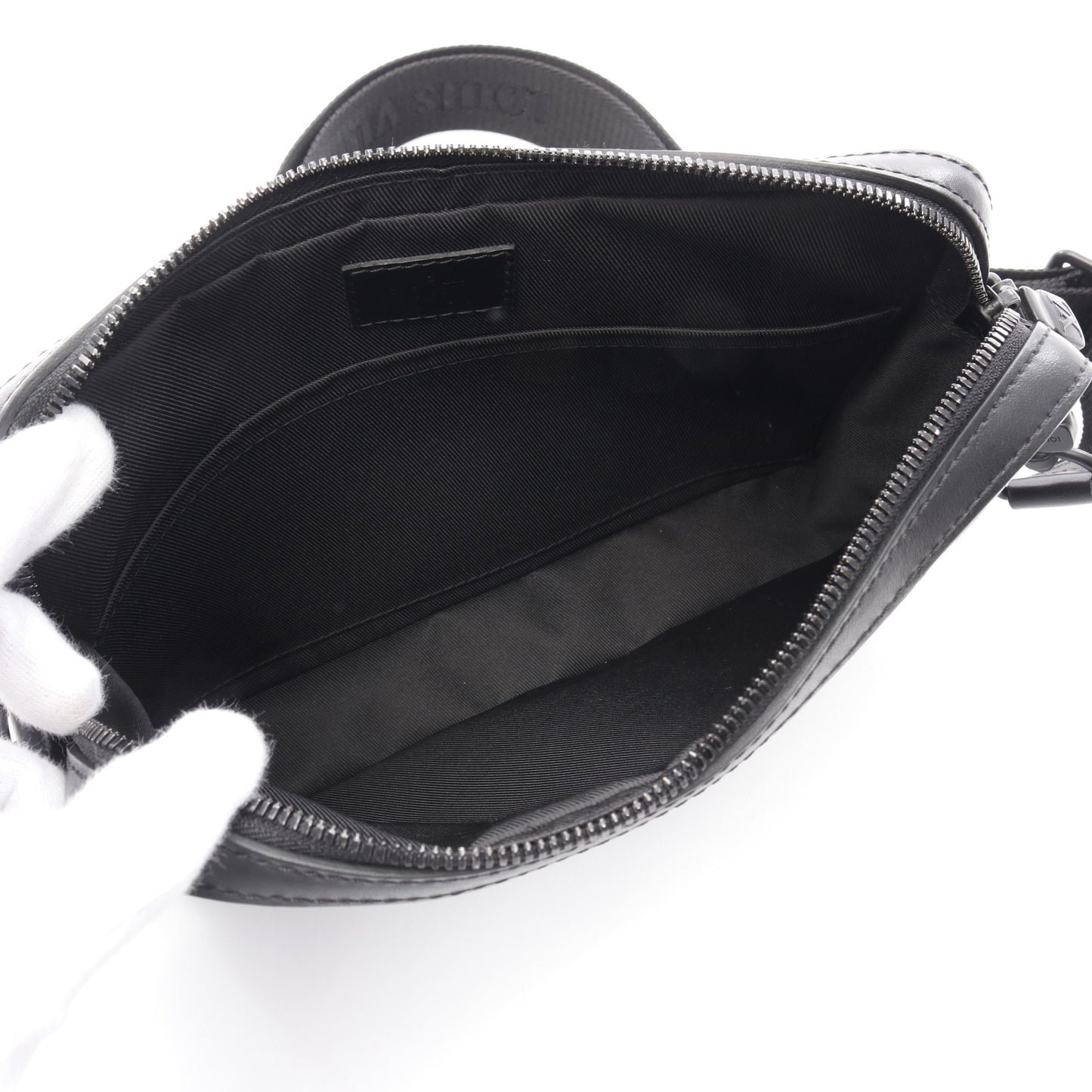 デュオ メッセンジャー モノグラムシャドウ ノワール ショルダーバッグ レザー ブラック ルイヴィトン バッグ LOUIS VUITTON