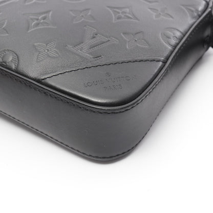 デュオ メッセンジャー モノグラムシャドウ ノワール ショルダーバッグ レザー ブラック ルイヴィトン バッグ LOUIS VUITTON