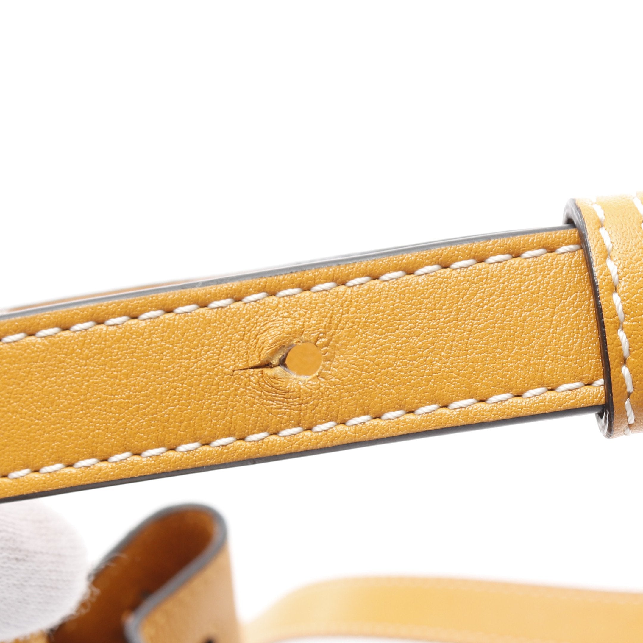 LOEWE ロエベ ハンモック ドローストリングバッグ スモール ハンドバッグ ショルダーバッグ レザー イエロー 黄色 シルバー金具 LOEWE（ロエベ） ハンモック ドローストリングバッグ スモール