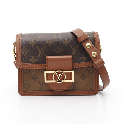 ドーフィーヌ MINI モノグラムリバース ショルダーバッグ PVC レザー ブラウン ベージュ ルイヴィトン バッグ LOUIS VUITTON