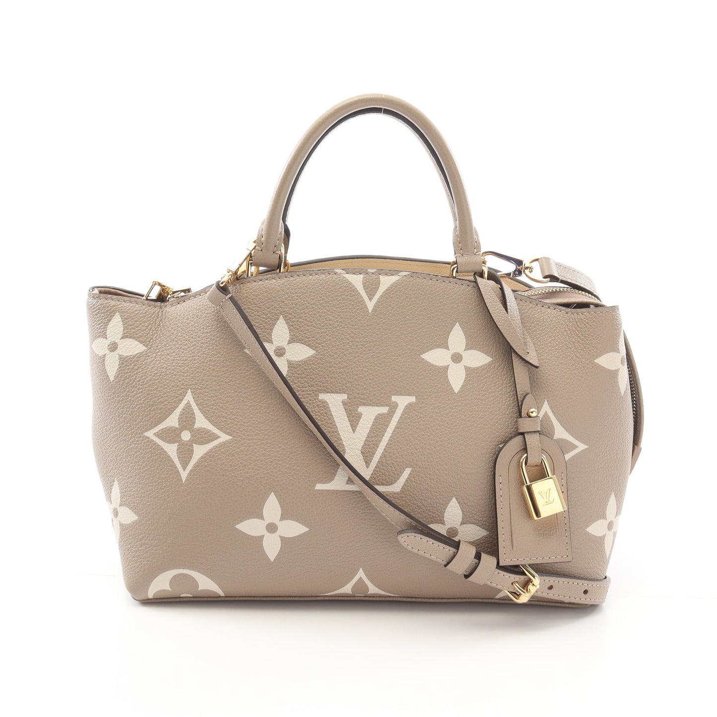 プティ パレPM モノグラムアンプラント トゥルトレール クレーム ハンドバッグ レザー グレーベージュ 2WAY ルイヴィトン バッグ LOUIS VUITTON