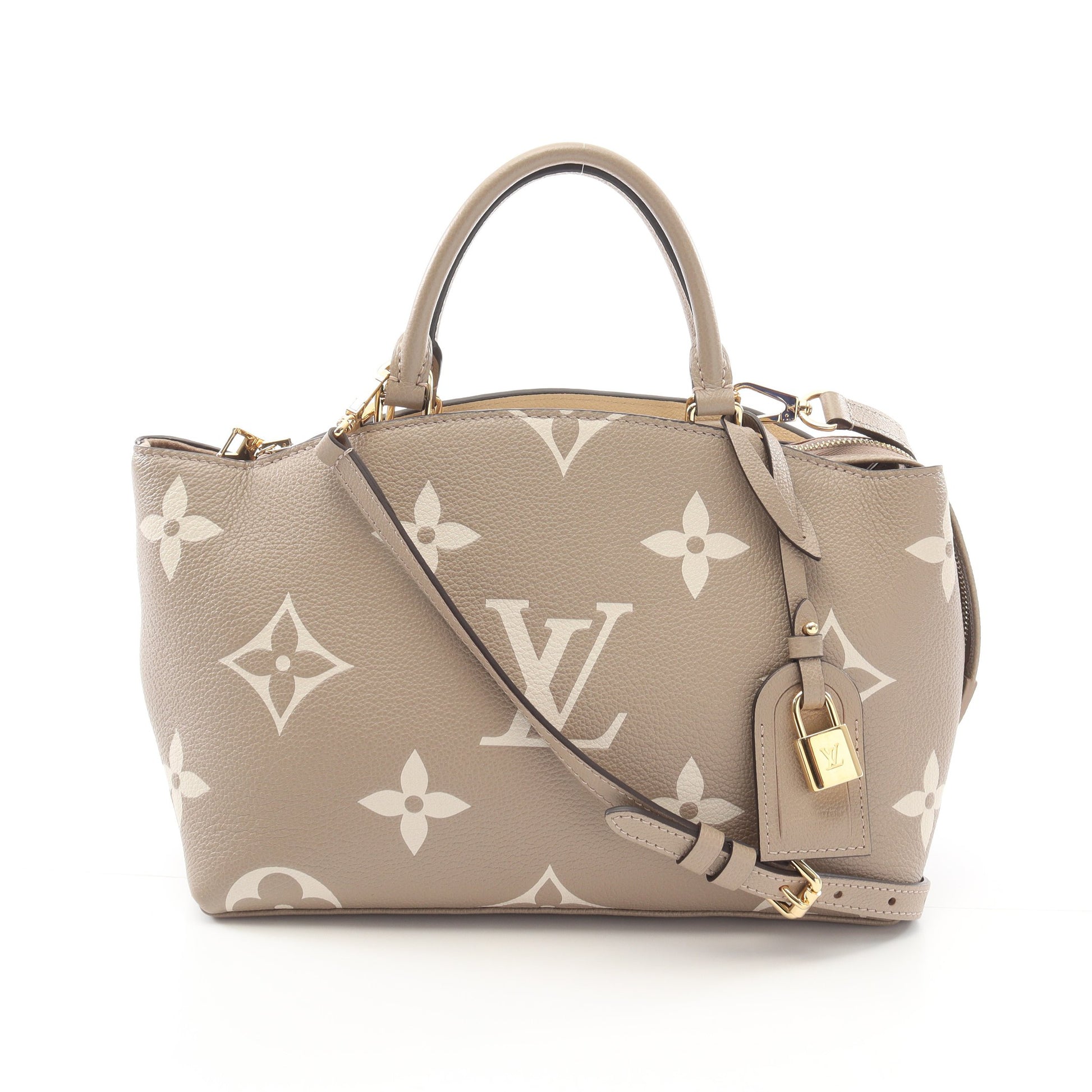 プティ パレPM モノグラムアンプラント トゥルトレール クレーム ハンドバッグ レザー グレーベージュ 2WAY ルイヴィトン バッグ LOUIS VUITTON