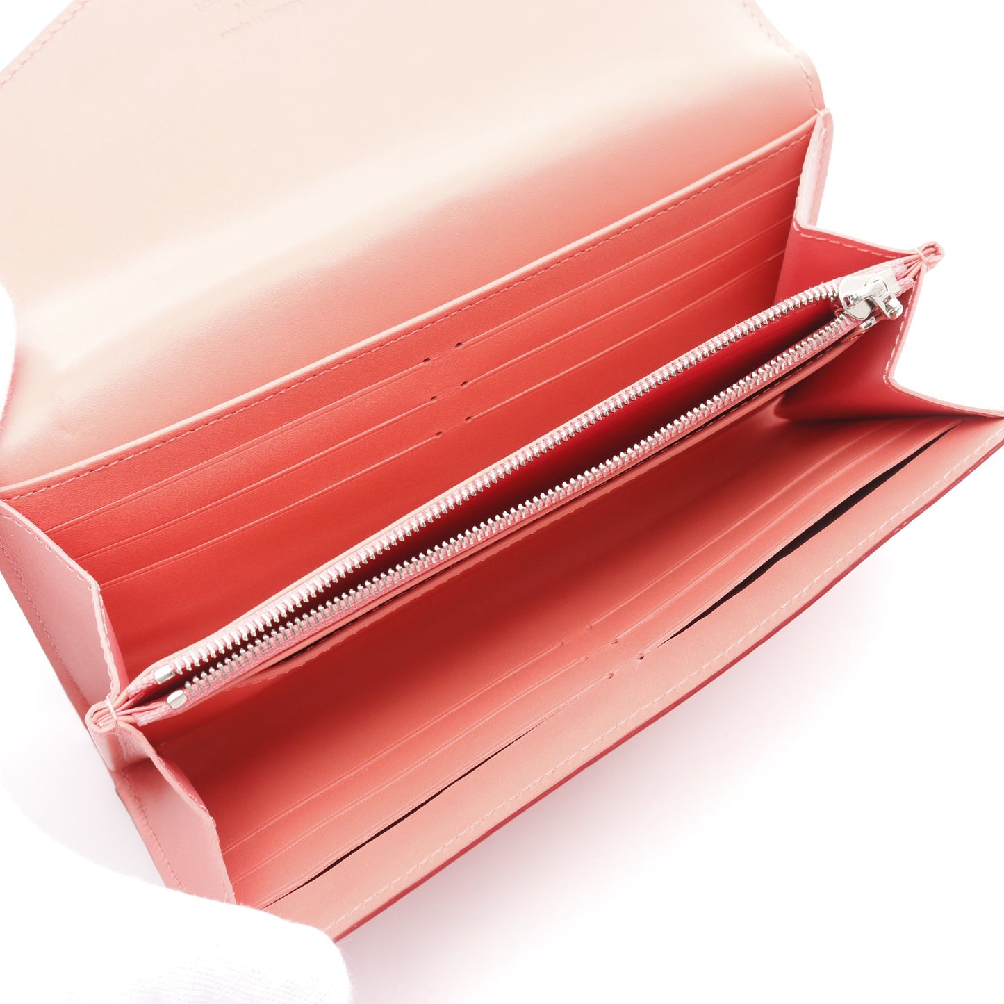 ポルトフォイラ サラ モノグラムヴェルニ ポピーペタル 二つ折り長財布 レザー コーラルピンク ピンク ルイヴィトン 財布・小物 LOUIS VUITTON