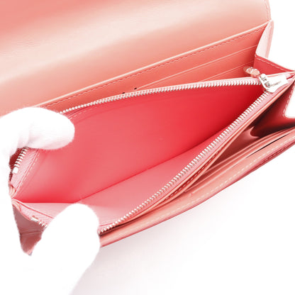 ポルトフォイラ サラ モノグラムヴェルニ ポピーペタル 二つ折り長財布 レザー コーラルピンク ピンク ルイヴィトン 財布・小物 LOUIS VUITTON