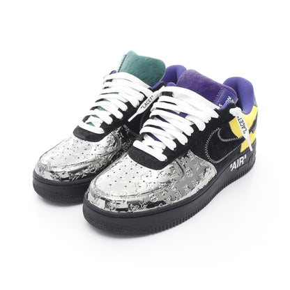 LOUIS VUITTON × Nike Air Force1 モノグラム ミロワール スニーカー レザー エナメル シルバー マルチカラー ヴァージルアブロー ルイヴィトン シューズ LOUIS VUITTON