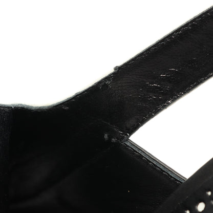 サンダル レザー ブラック ホワイト マノロブラニク シューズ MANOLO BLAHNIK