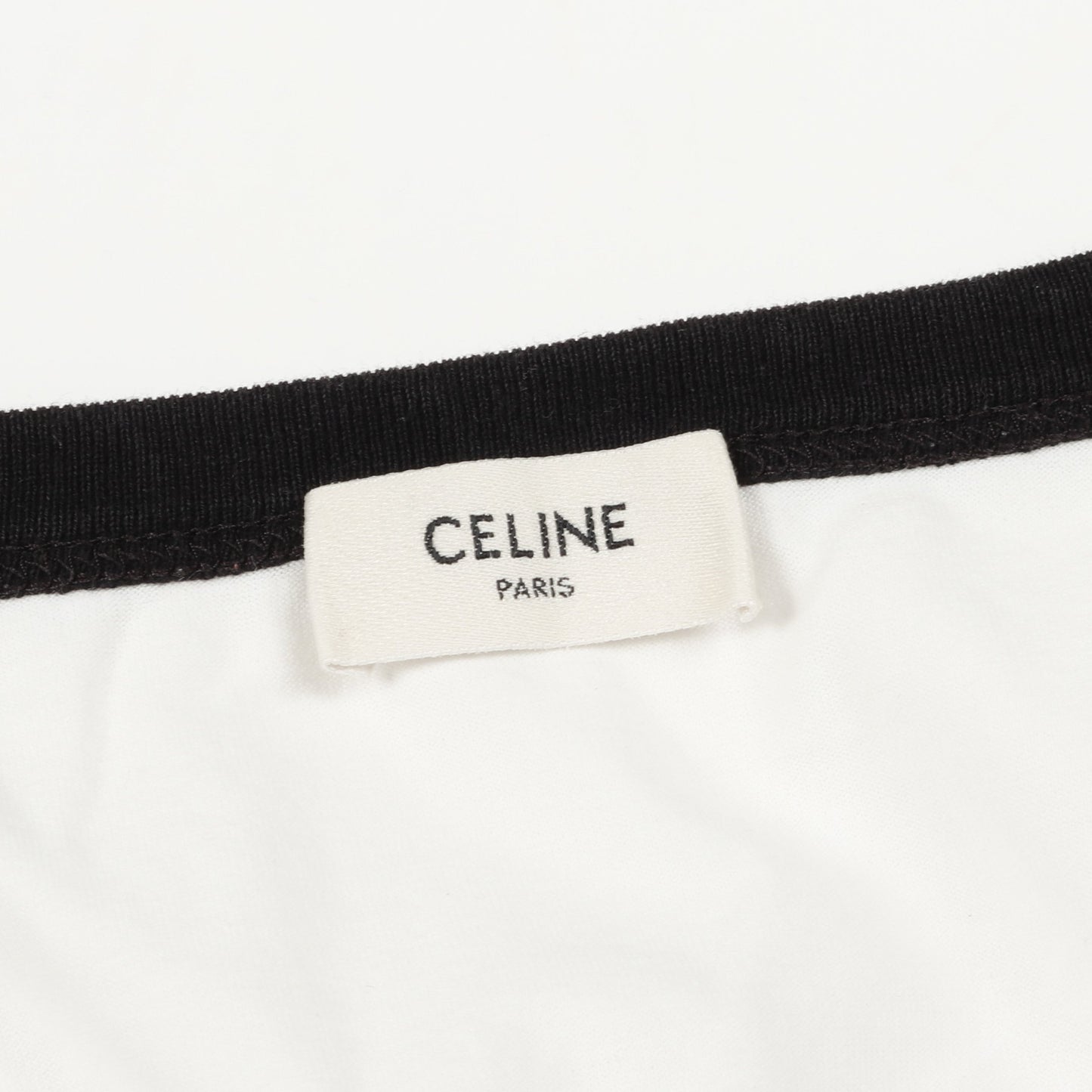 ボクシー Tシャツ ロゴプリント コットン ホワイト ブラック セリーヌ トップス CELINE